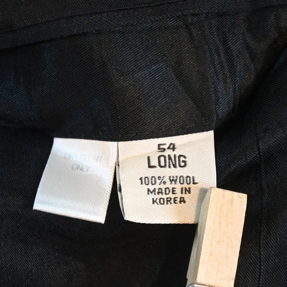 Pronto Uomo 54L 46x30 Charcoal Gray 100% Wool Mens Jacket Pants Suit